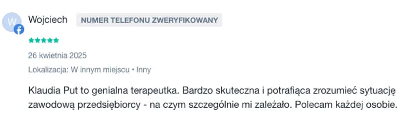 Opinia klientki 1