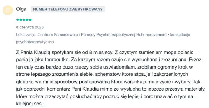 Opinia klientki 12
