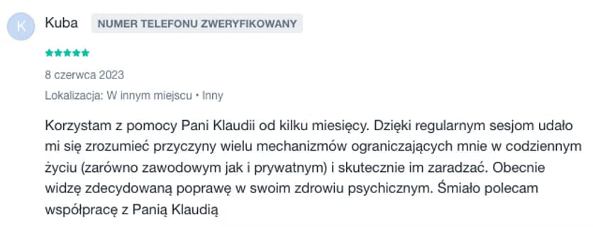 Opinia klientki 2