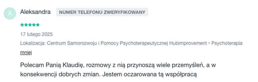 Opinia klientki 4