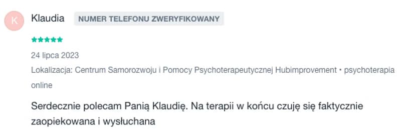 Opinia klientki 7