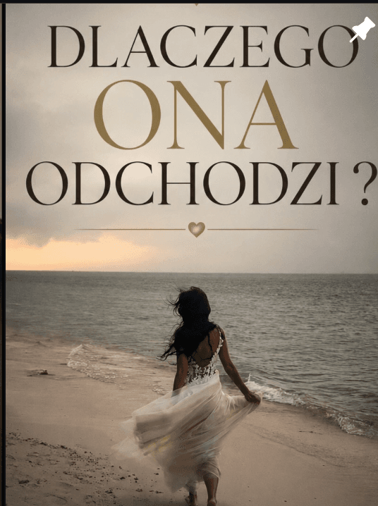 Kobieta w białej sukni nad morzem na okładce materiału