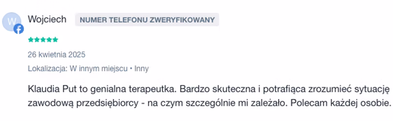 Opinia klientki 1