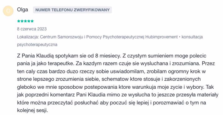 Opinia klientki 12