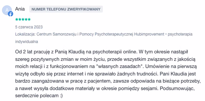 Opinia klientki 16